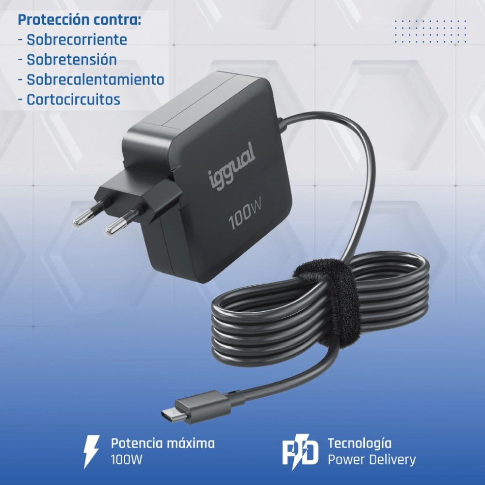 iggual Cargador portátil y móvil tipo C PD 100W - Imagen 4