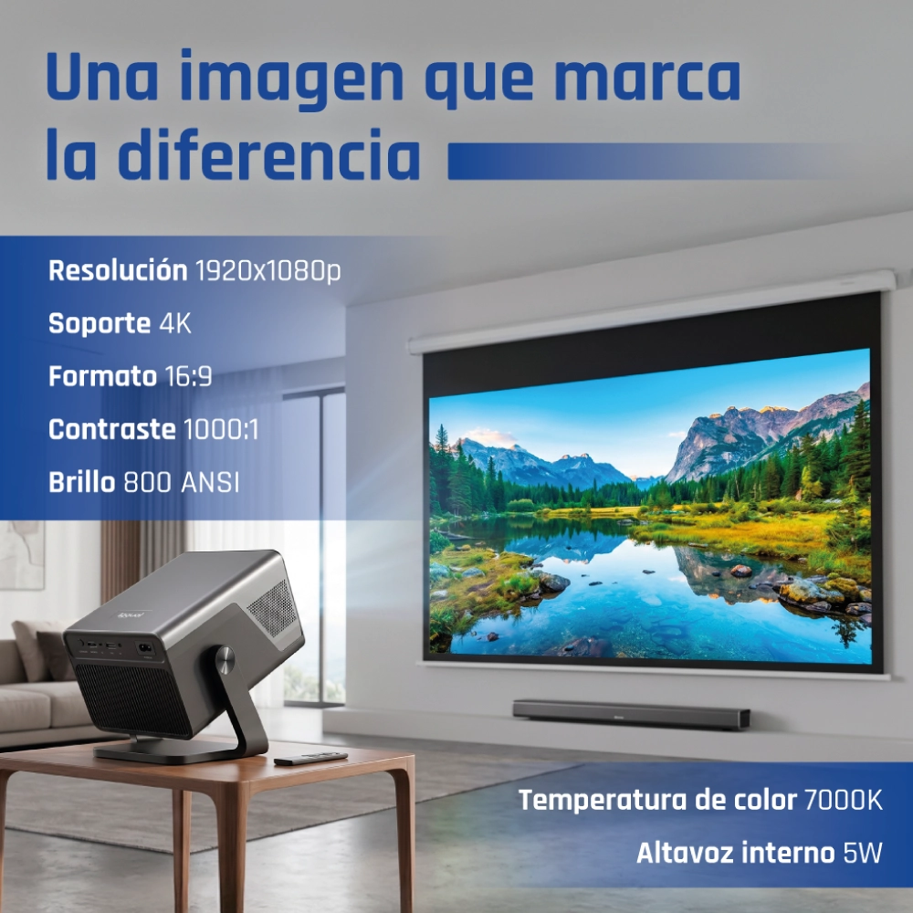 iggual Proyector MP1080p Pro 800ANSI Android - Imagen 2