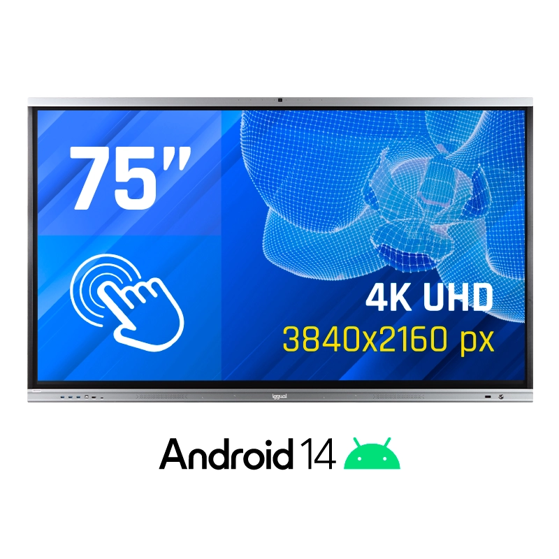 iggual Pantalla interactiva 4K ORCHID 75 Webcam