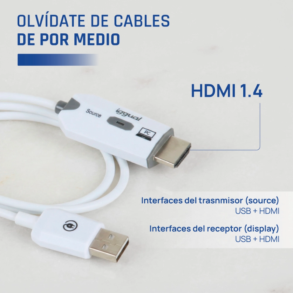 IGGUAL TRANSMISOR Y RECEPTOR HDMI FHD INALAMBRICO - Imagen 3