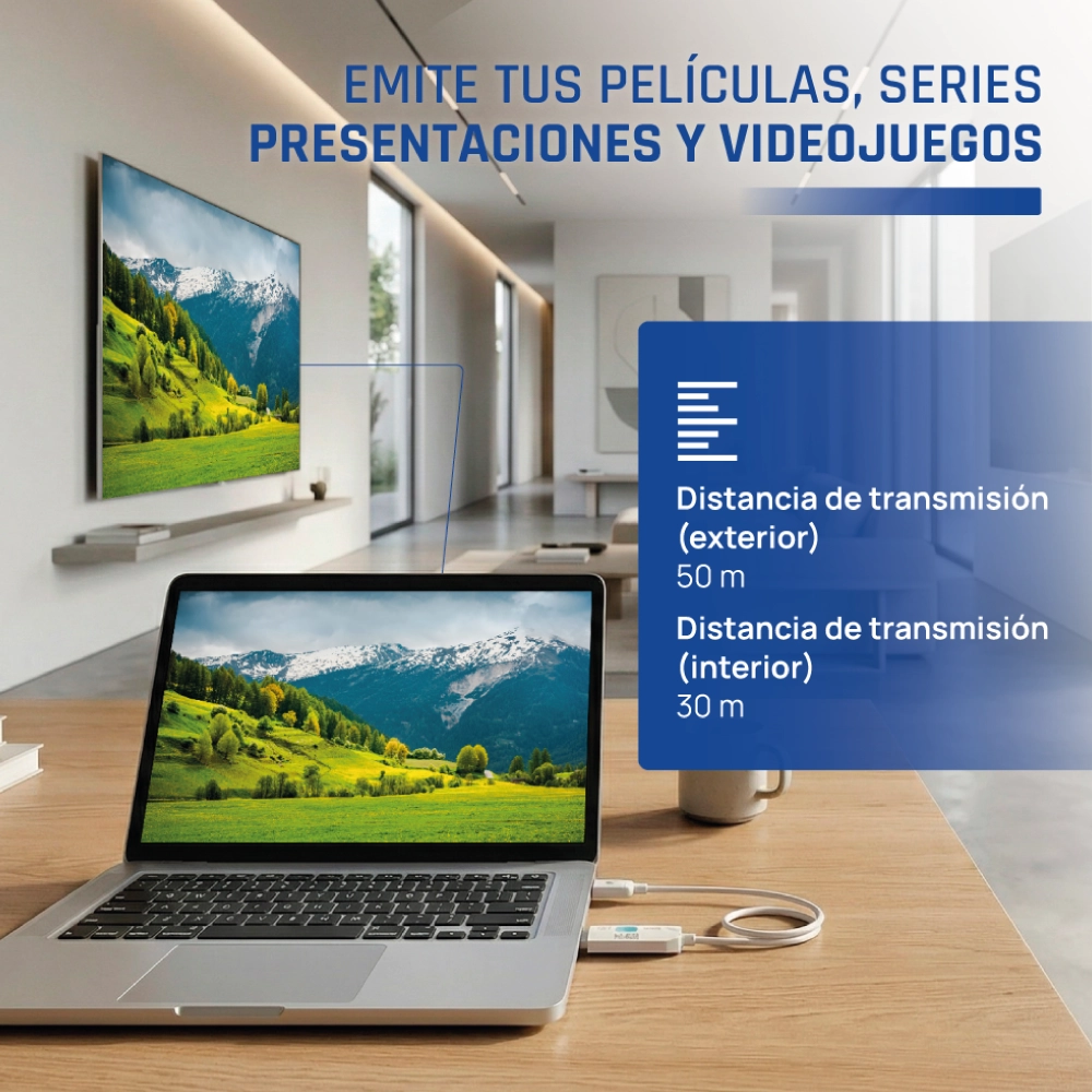 IGGUAL TRANSMISOR Y RECEPTOR HDMI FHD INALAMBRICO - Imagen 6