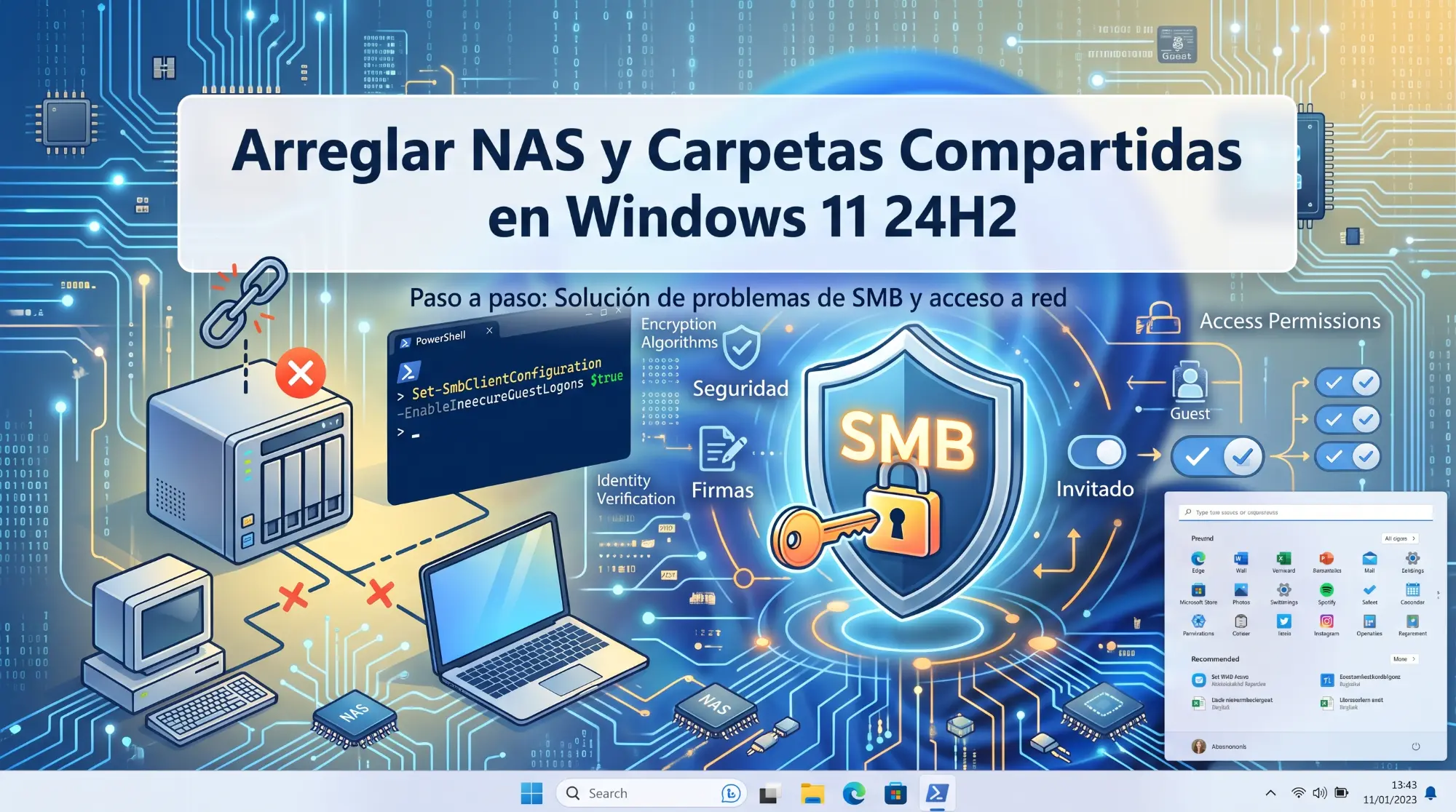 NAS no conecta en Windows 11 24H2 - Solución paso a paso